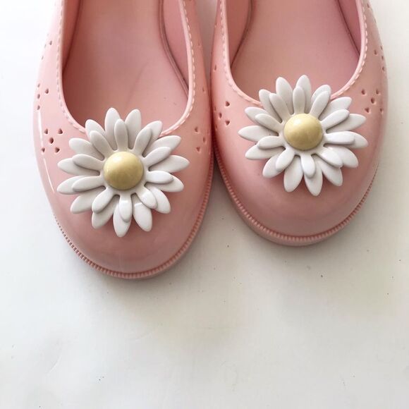 Mini Melissa NWOT pink daisy jelly Mary Janes size 3 youth: - Picture 5 of 8